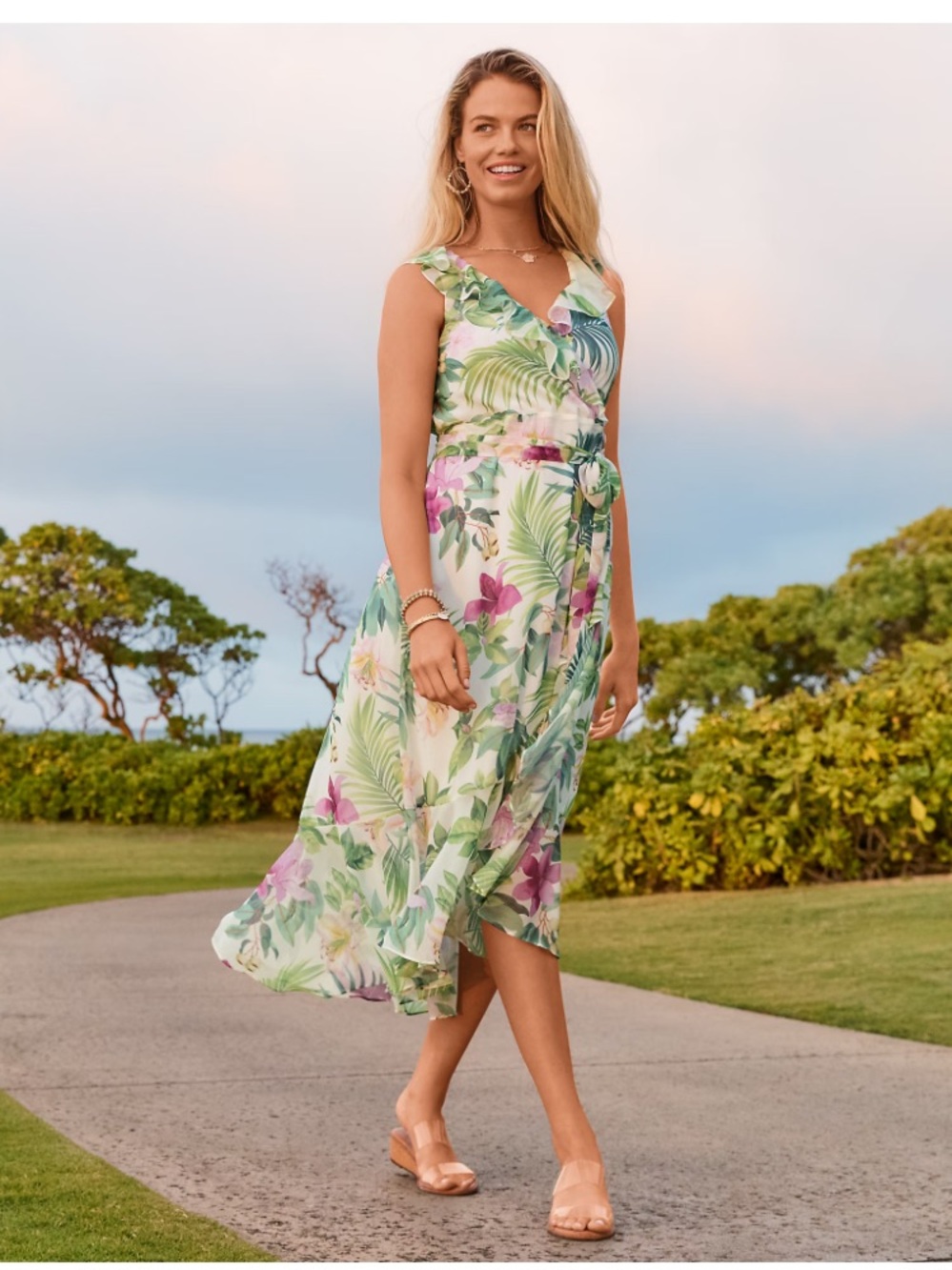 NWT Tommy Bahama Tropical Bliss Printed Maxi Dress